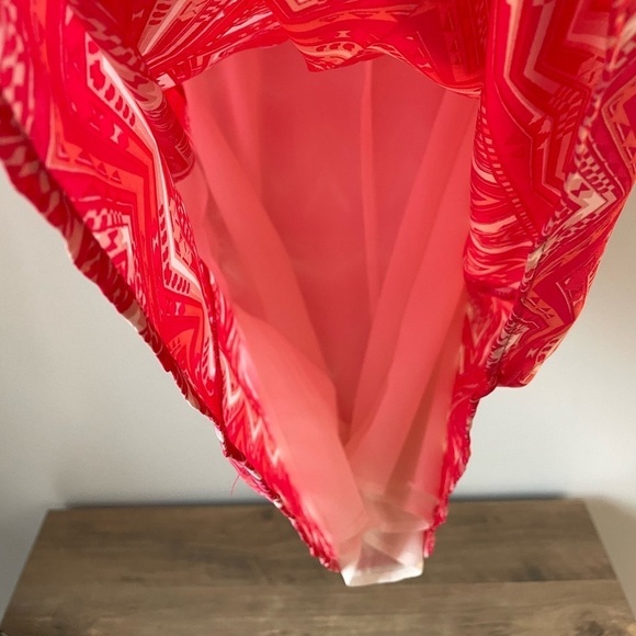 Skies Are Blue, hot pink and white mini halter sundress, size Small, EUC - Picture 7 of 7